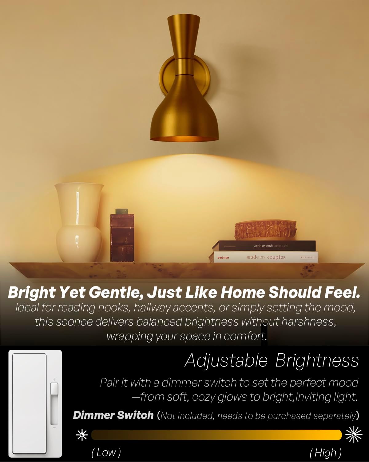 Brass Gold Modern Wall Sconce