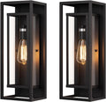 Matte Black Outdoor Wall Sconces 2 Pack