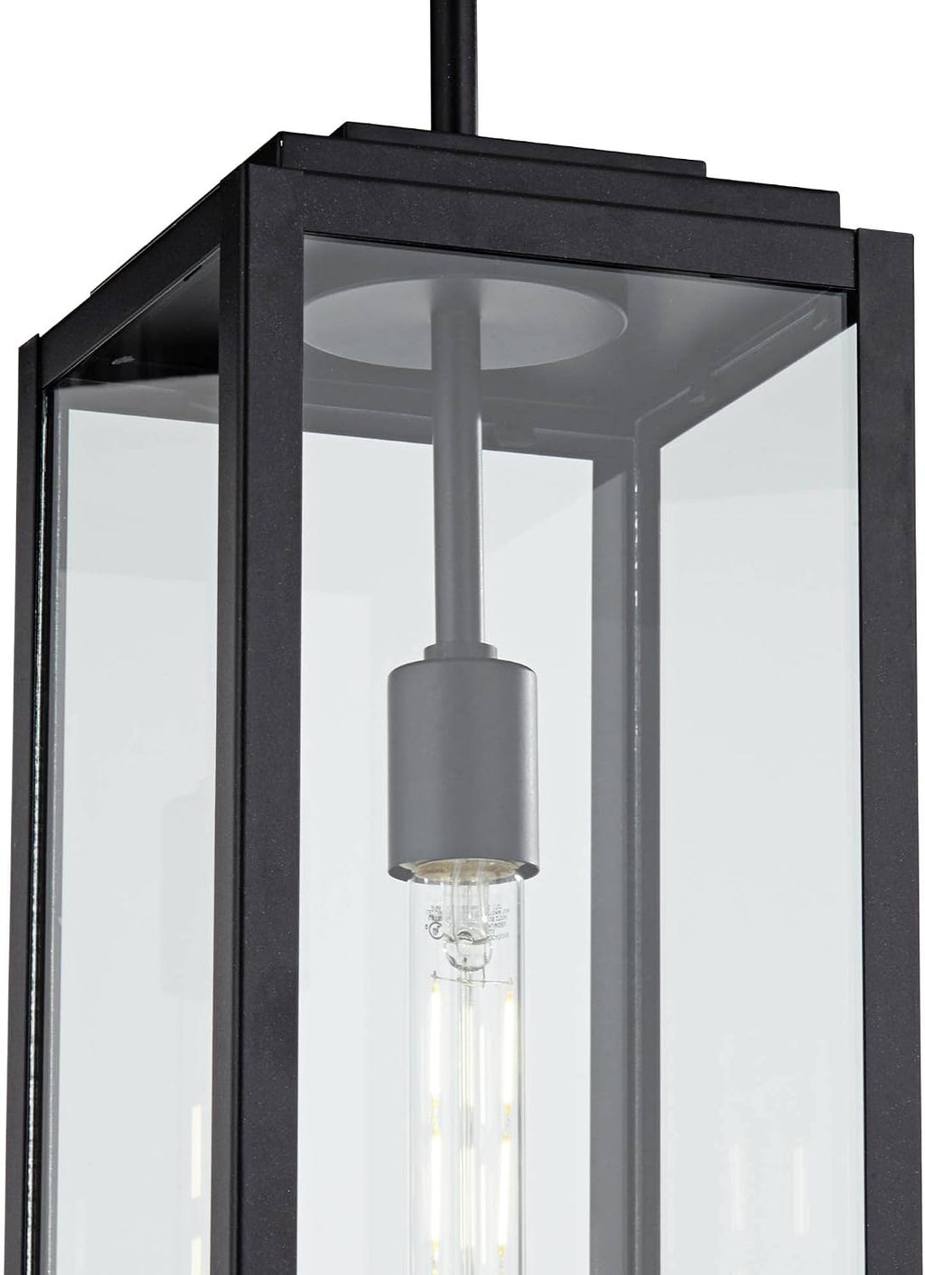 Mystic Black Clear Glass Outdoor Pendant