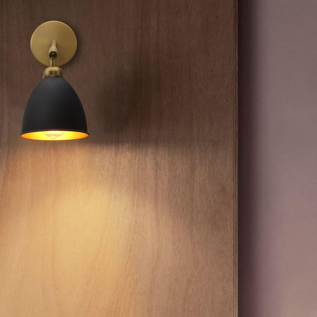 Vintage Dimmable Black Gold Wall Sconce