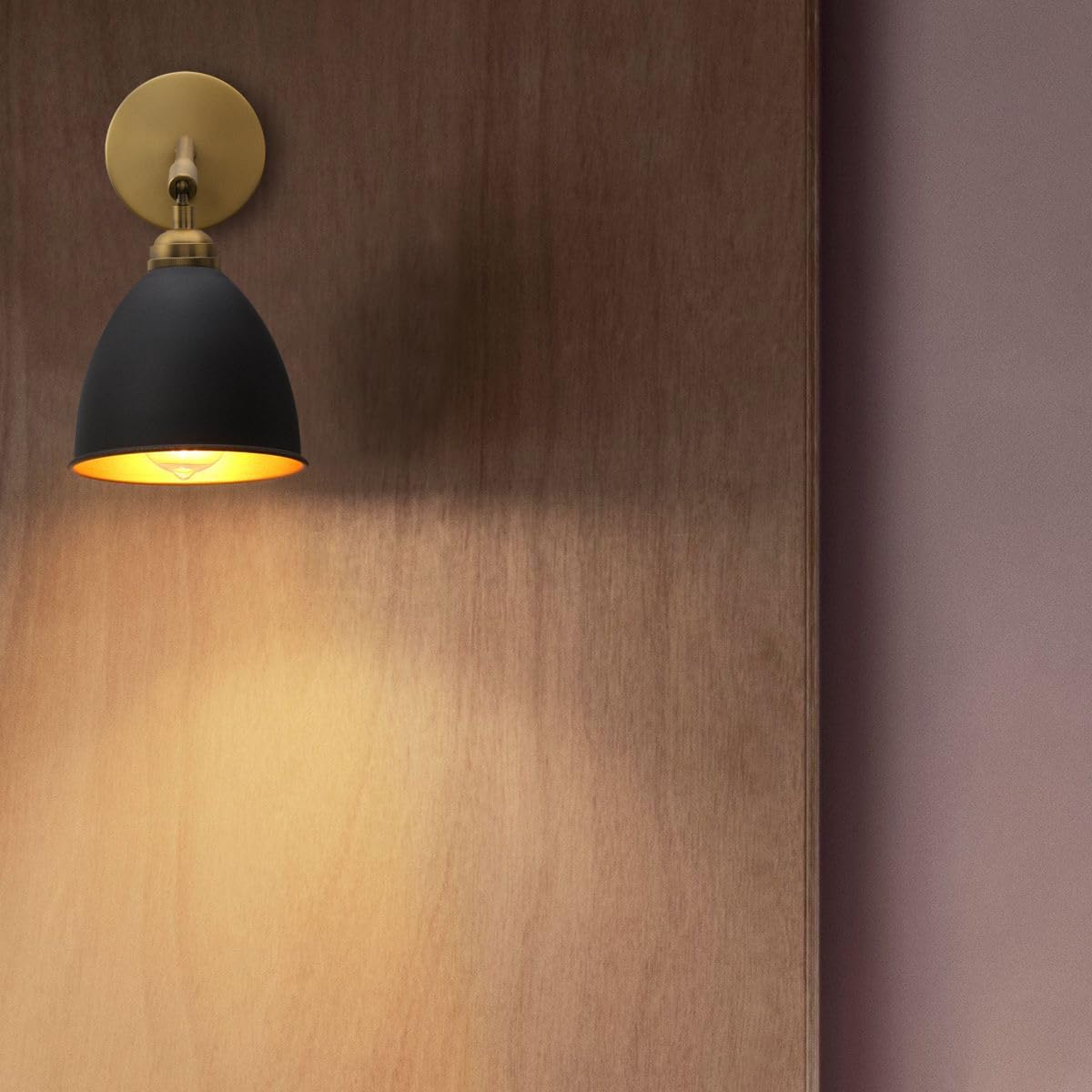 Vintage Dimmable Black Gold Wall Sconce