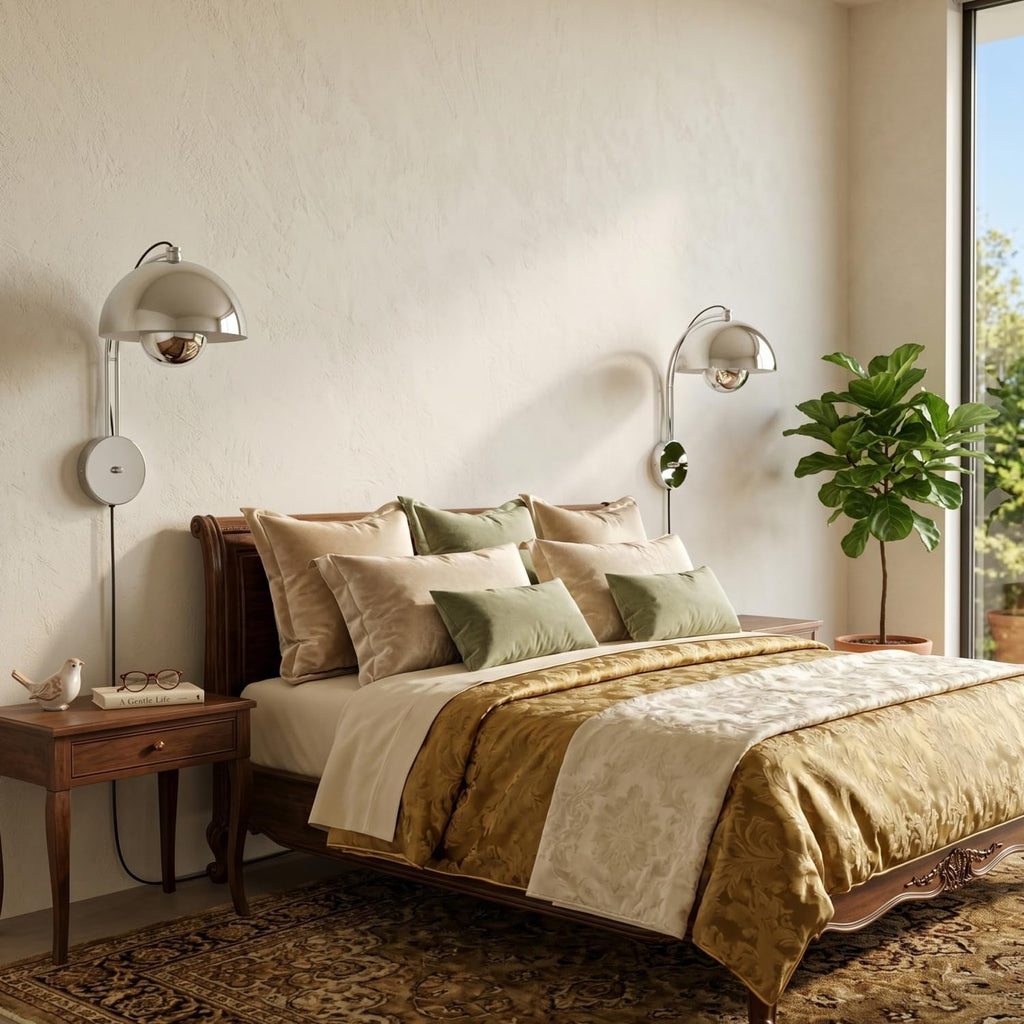 Chrome Flower Bud Plug-in Wall Sconce