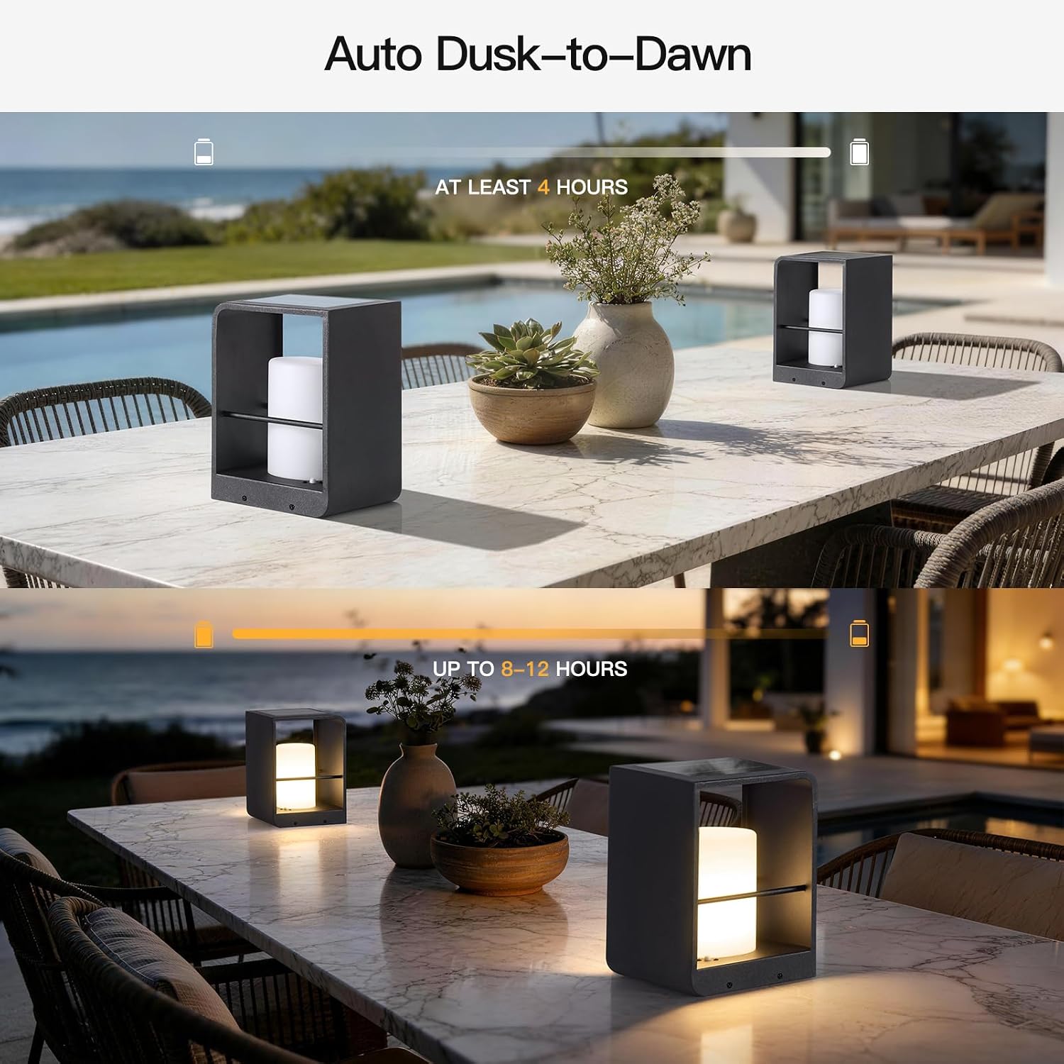 11 Inch Modern Solar Floor Lantern