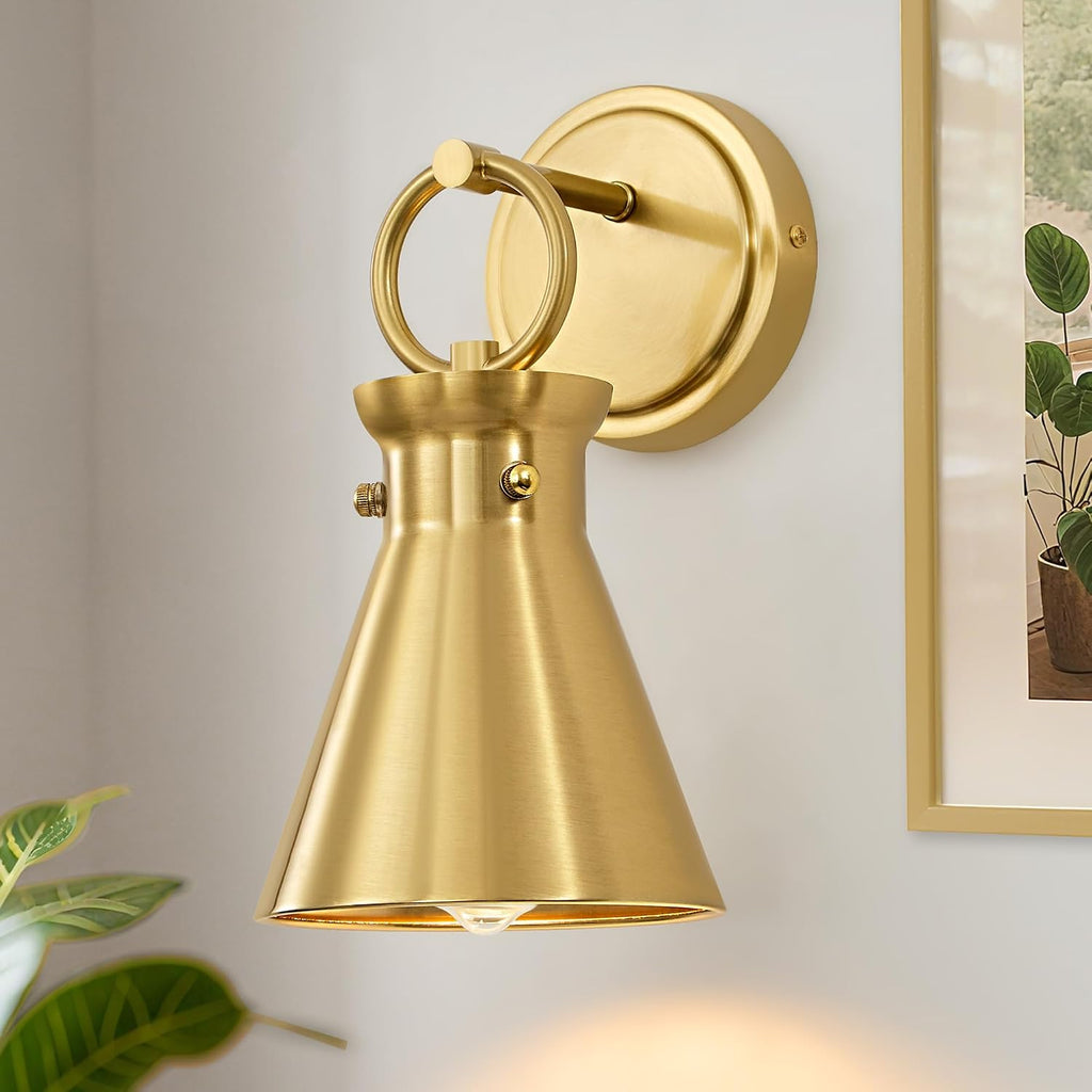 Gold Bathroom Wall Sconce 1 Pack