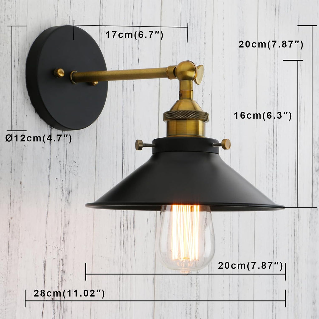Adjustable Antique Black Wall Sconce