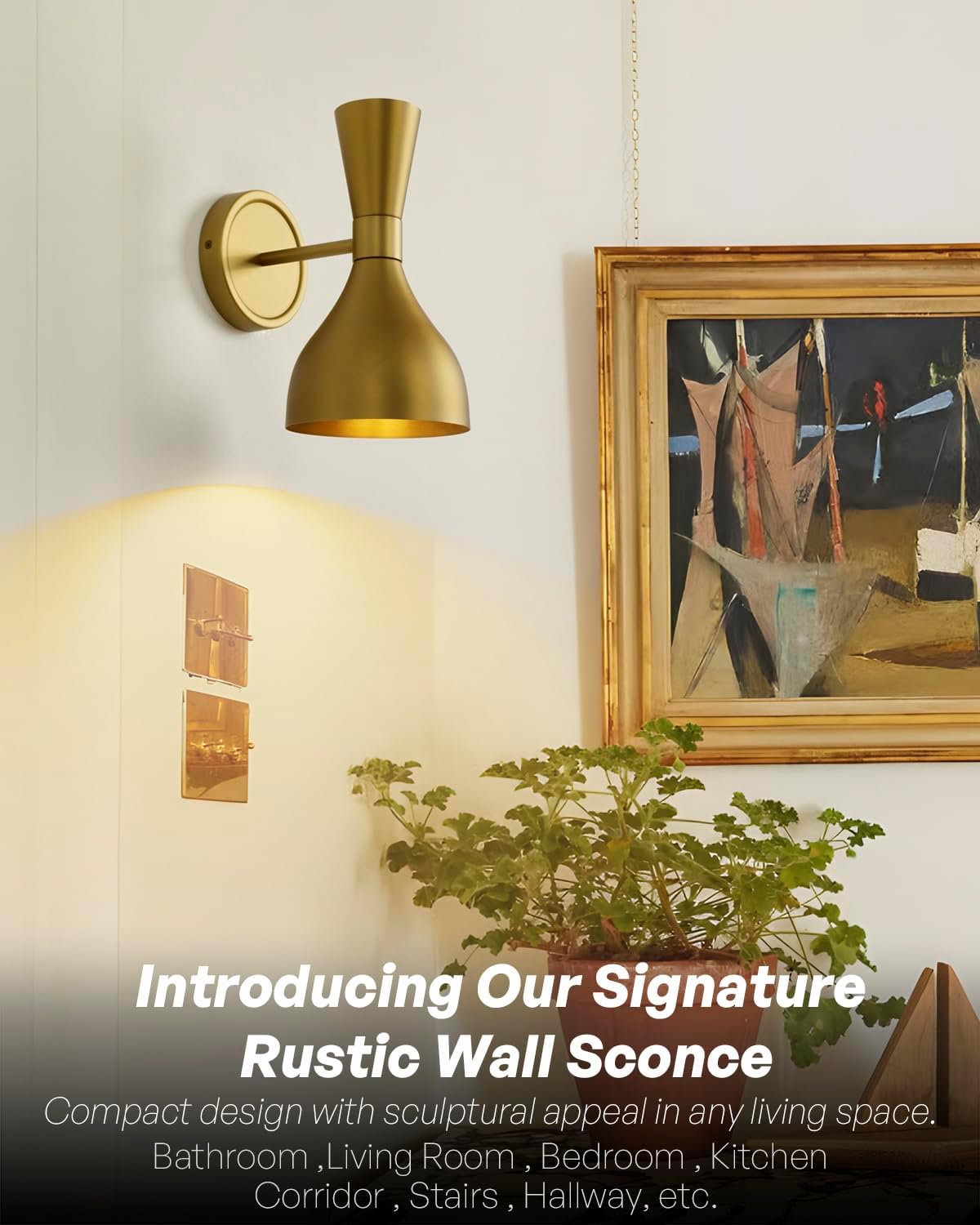 Brass Gold Modern Wall Sconce