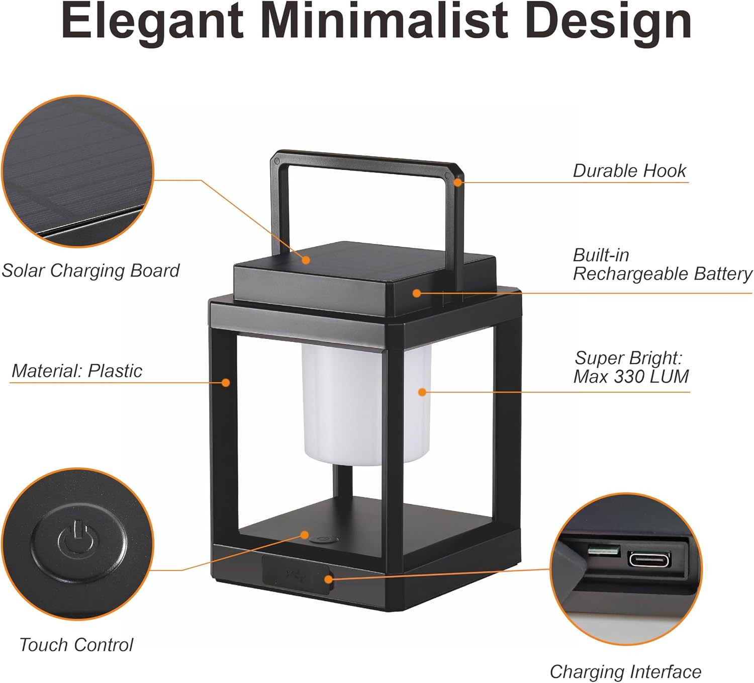 Touch Control Rechargeable Solar Lamp