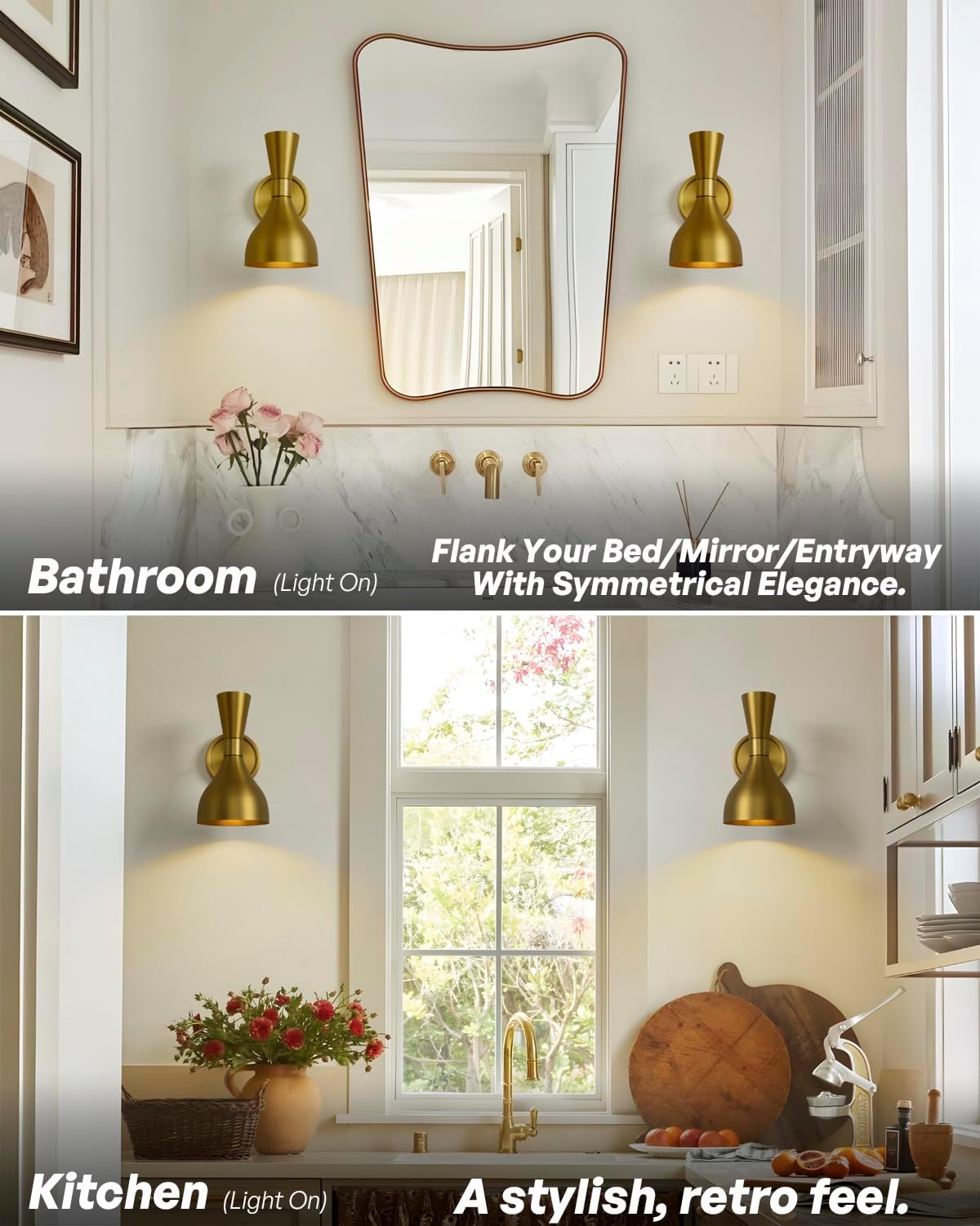 Brass Gold Modern Wall Sconce