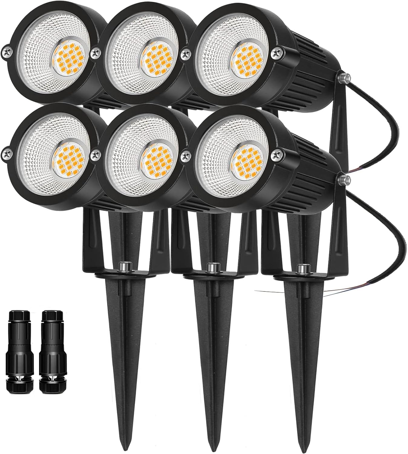 7W 12V/24V Low Voltage Landscape Spotlights 6 Pack