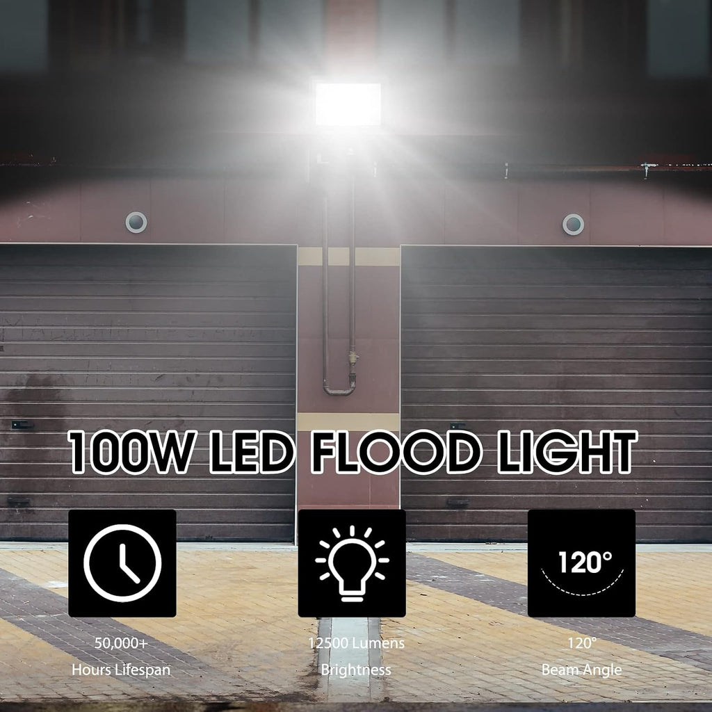 100W LED Outdoor Flood Lights 4 Pack