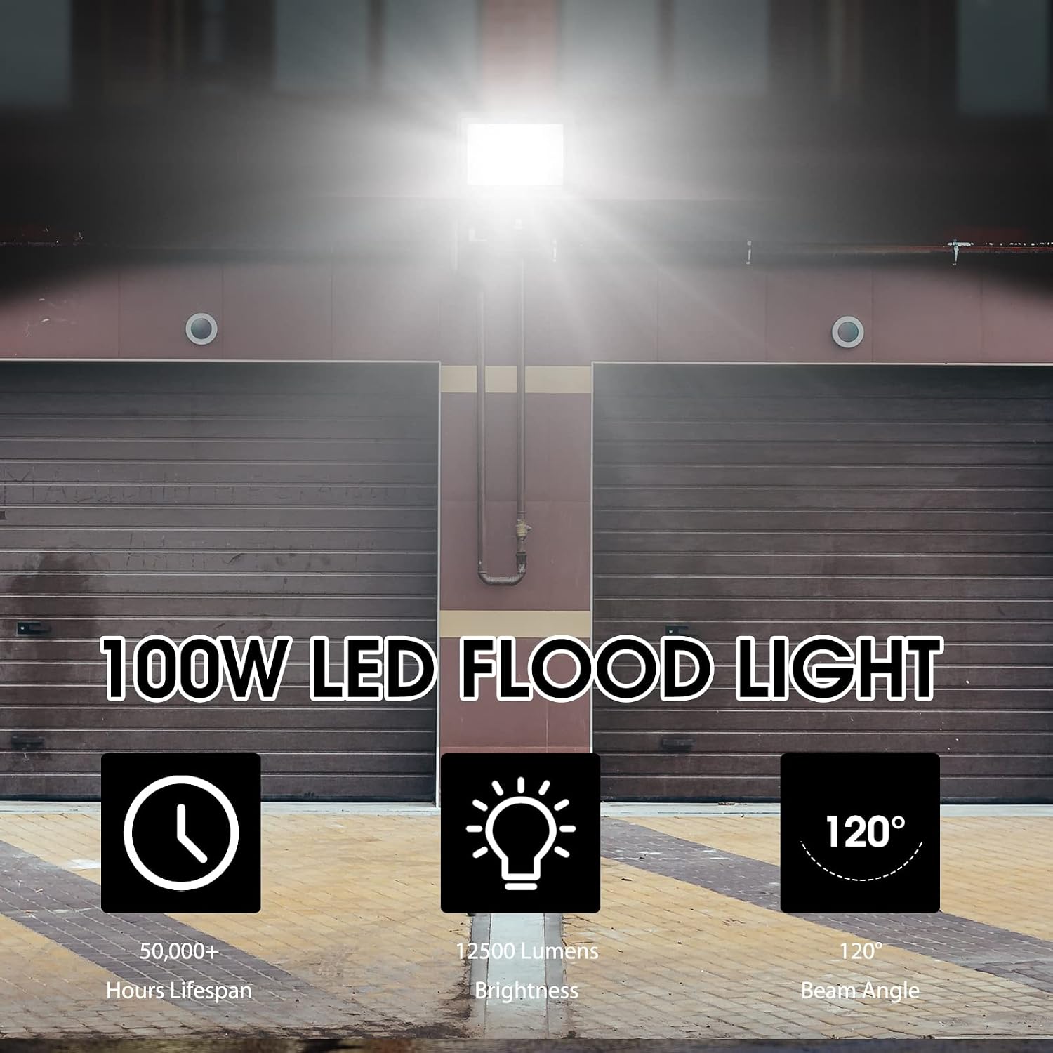 100W LED Outdoor Flood Lights 4 Pack