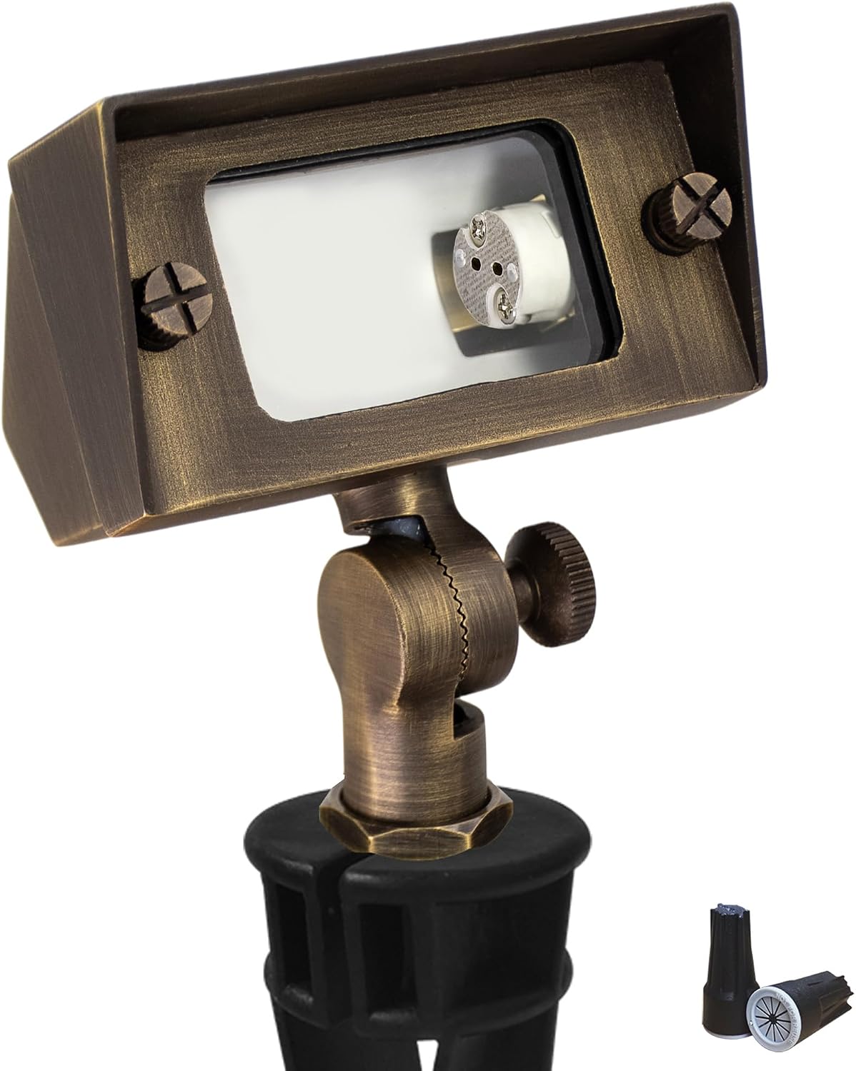 12V Cast Brass Landscape Flood Light 1 Pack