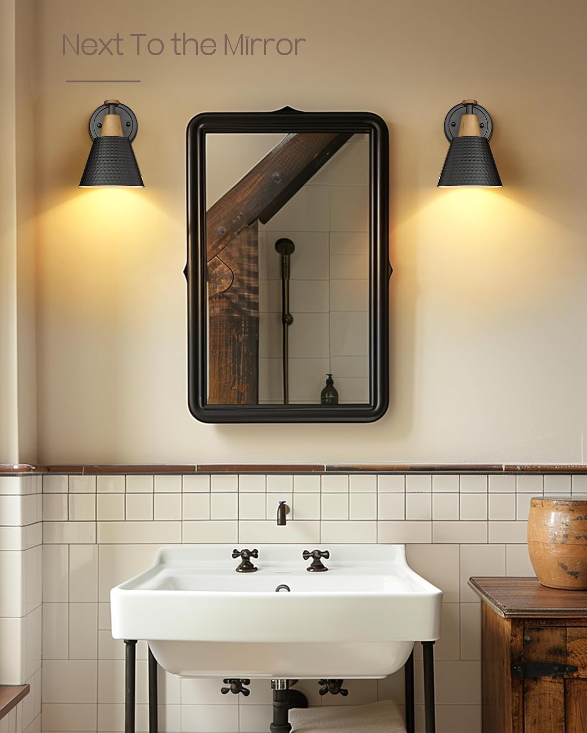 Black Hammered Metal Wall Sconce 1 Pack