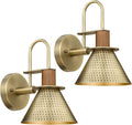 Antique Brass Industrial Wall Sconces 2 Pack