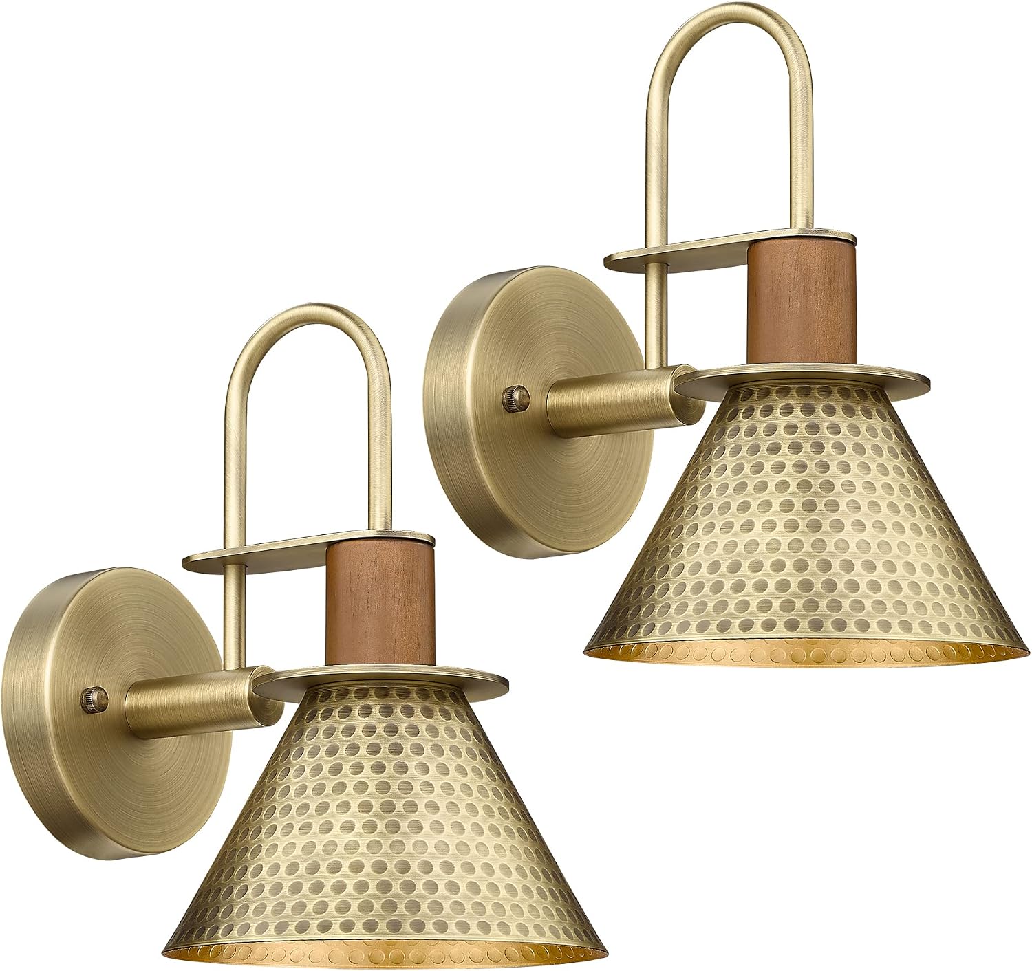 Antique Brass Industrial Wall Sconces 2 Pack