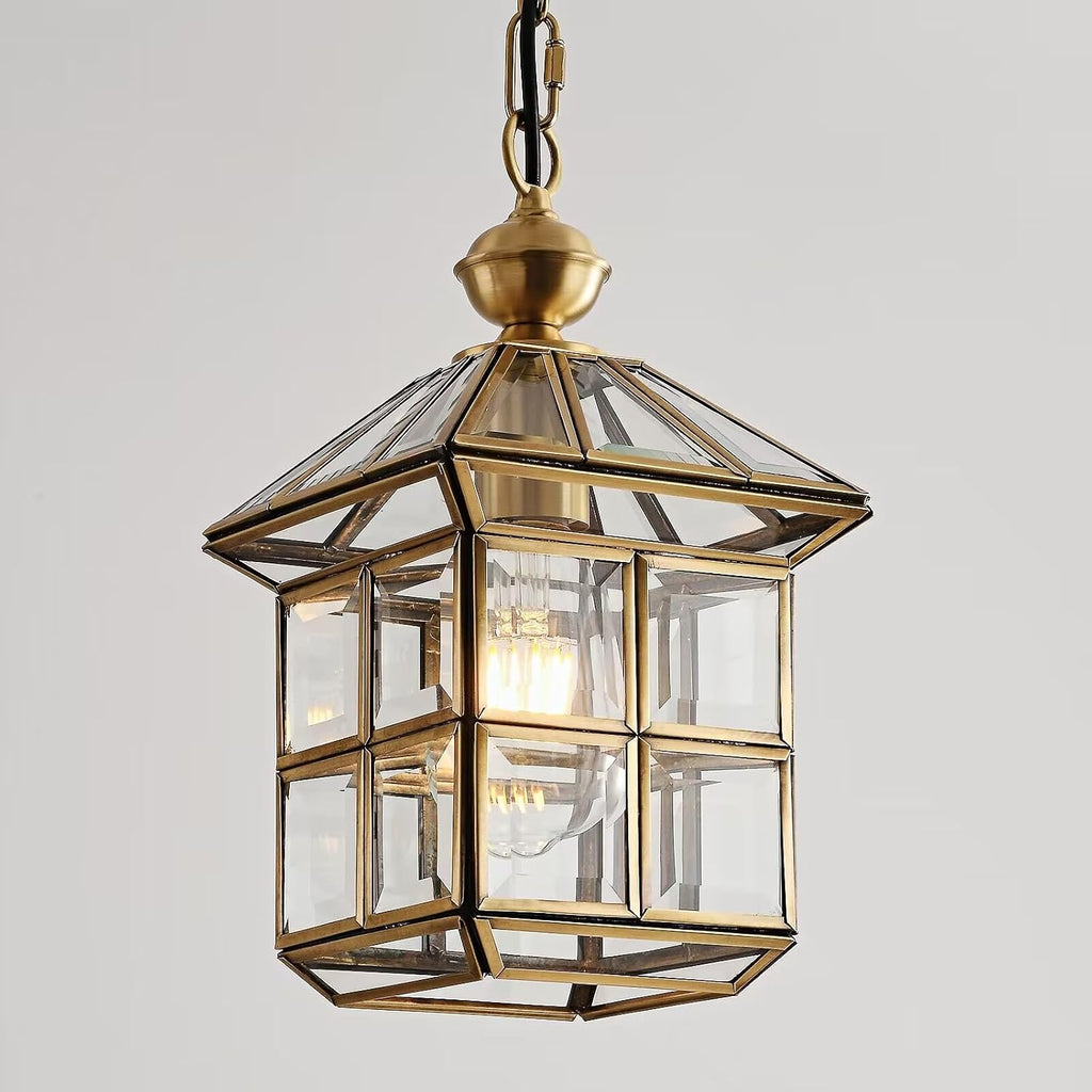Copper Brass Outdoor Pendant Lantern Light