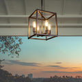 Farmhouse Solar Outdoor Pendant Chandelier
