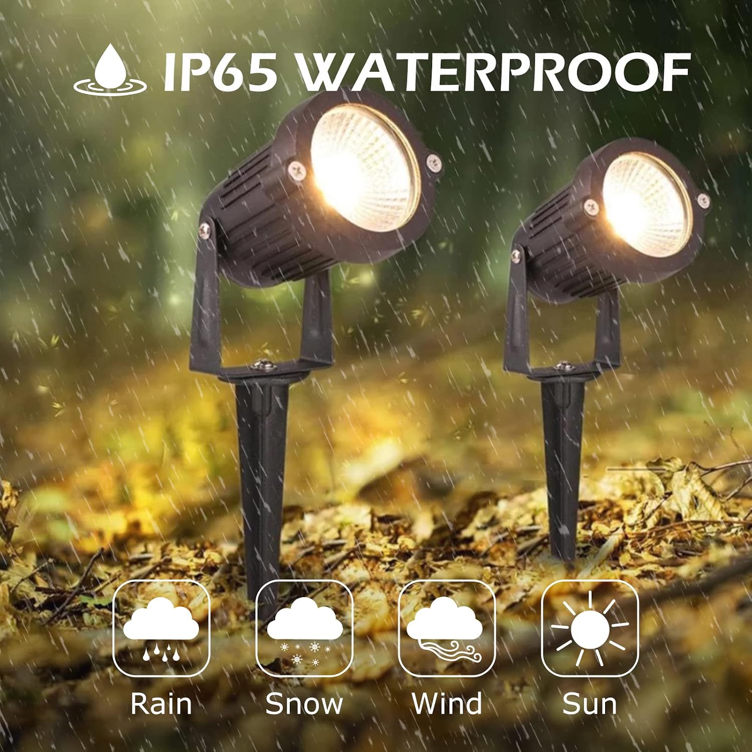 7W 12V/24V Low Voltage Landscape Spotlights 6 Pack