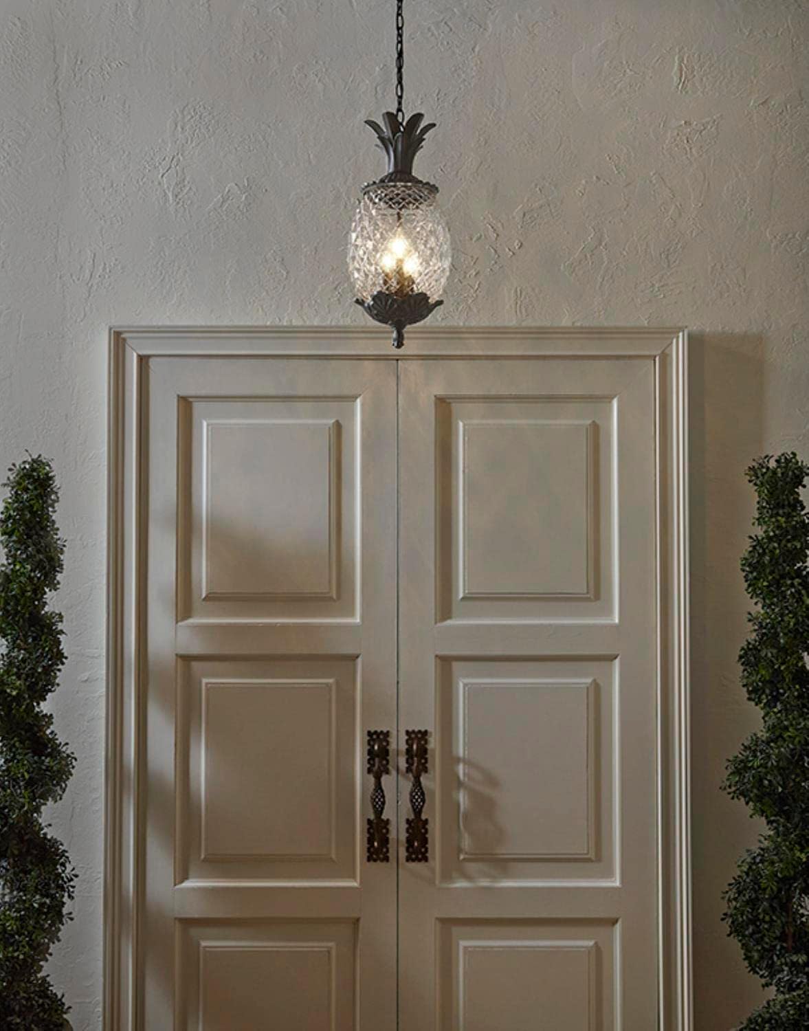 3-Light Black Coral Outdoor Hanging Lantern