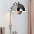 Chrome Flower Bud Plug-in Wall Sconce