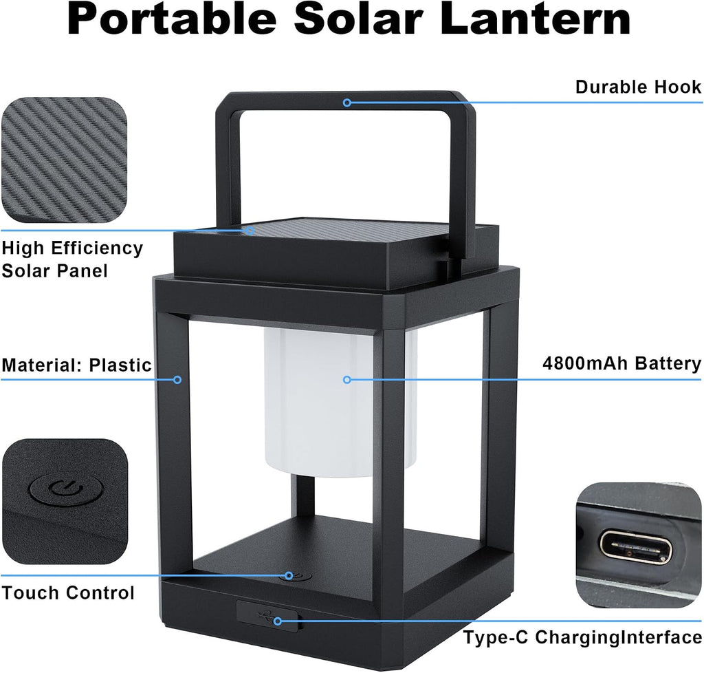 3 Brightness Solar Outdoor Table Lamp