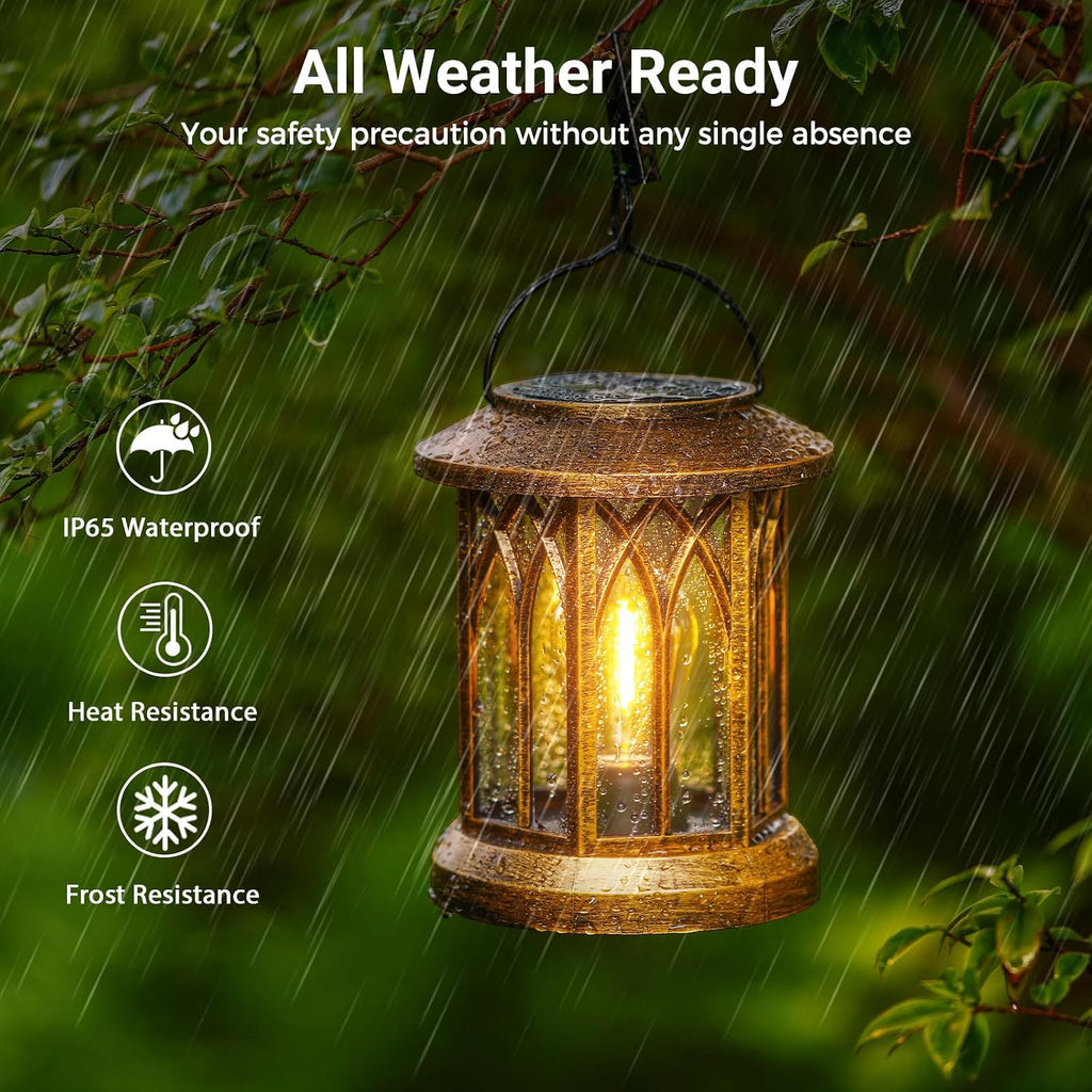 Antique Copper Clip Solar Lanterns 2 Pack