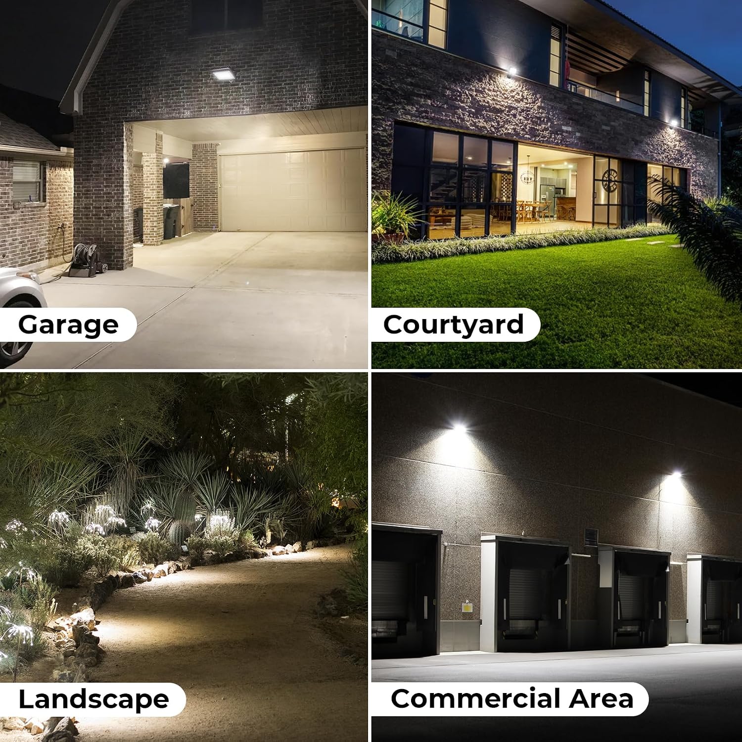 65W IP65 LED Flood Lights 4 Pack