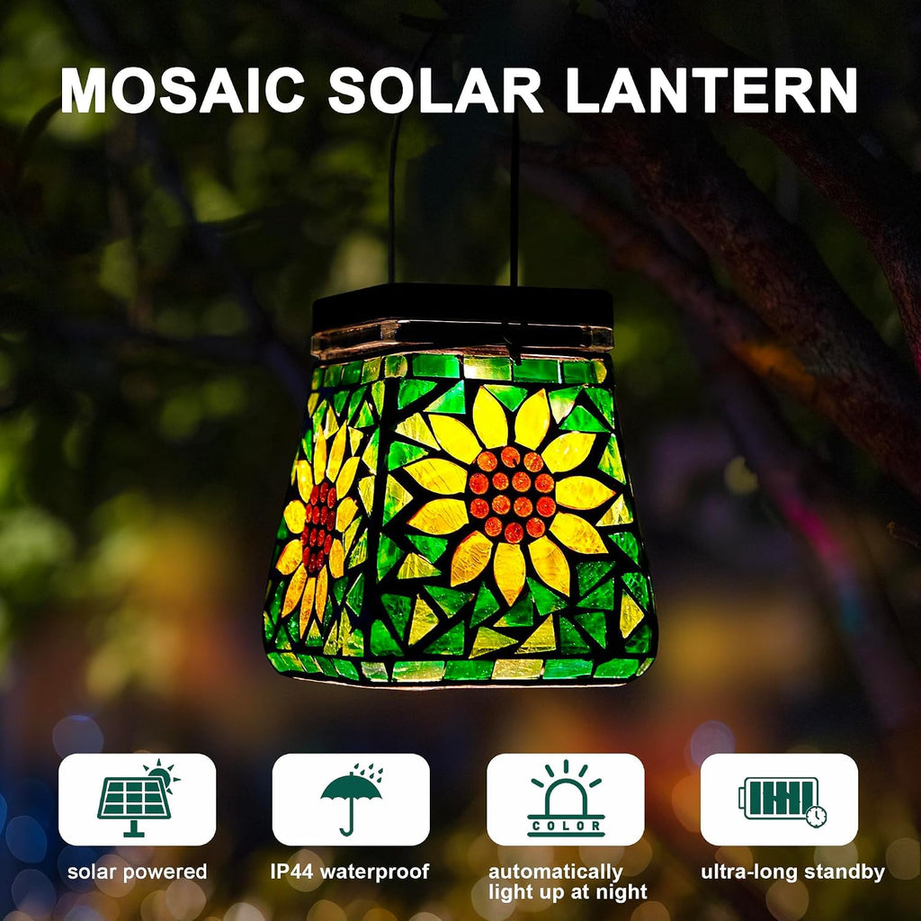 RGB Mosaic Solar Lamp Lantern