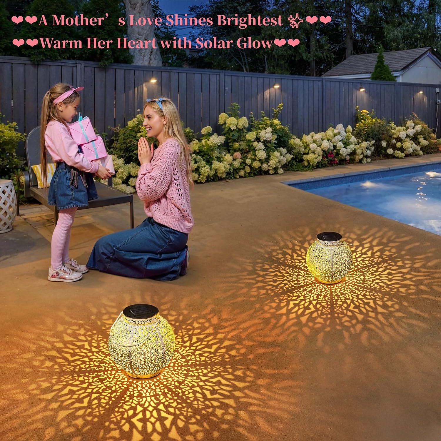 White Retro Solar Lanterns 2 Pack