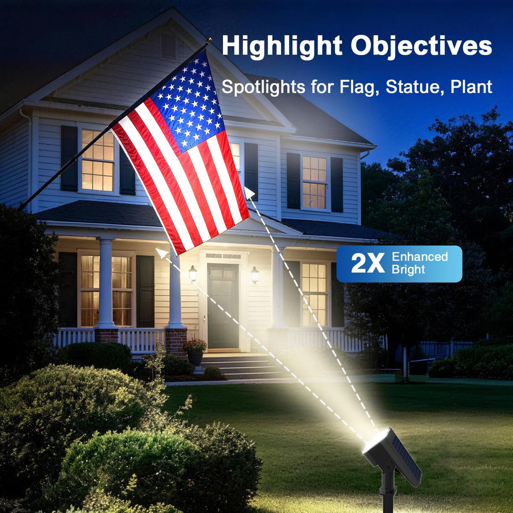 Lens LED Solar Spotlights 6 Pack