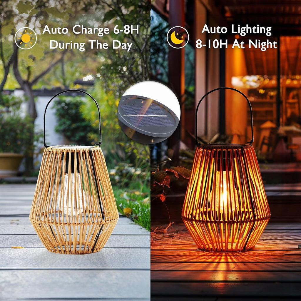 Waterproof Hanging Solar Lanterns 2 Pack