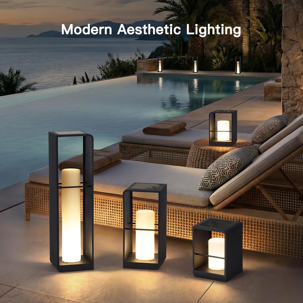 11 Inch Modern Solar Floor Lantern