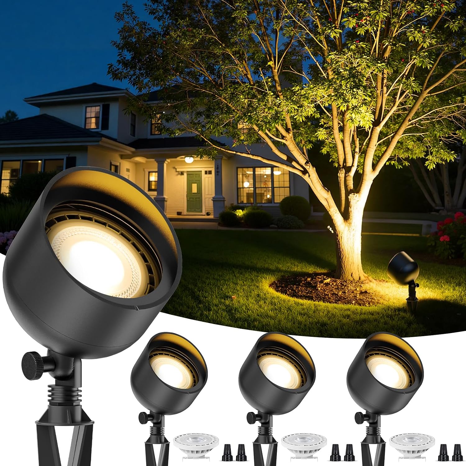 12V Wide Angle PAR36 Landscape Uplights 4 Pack