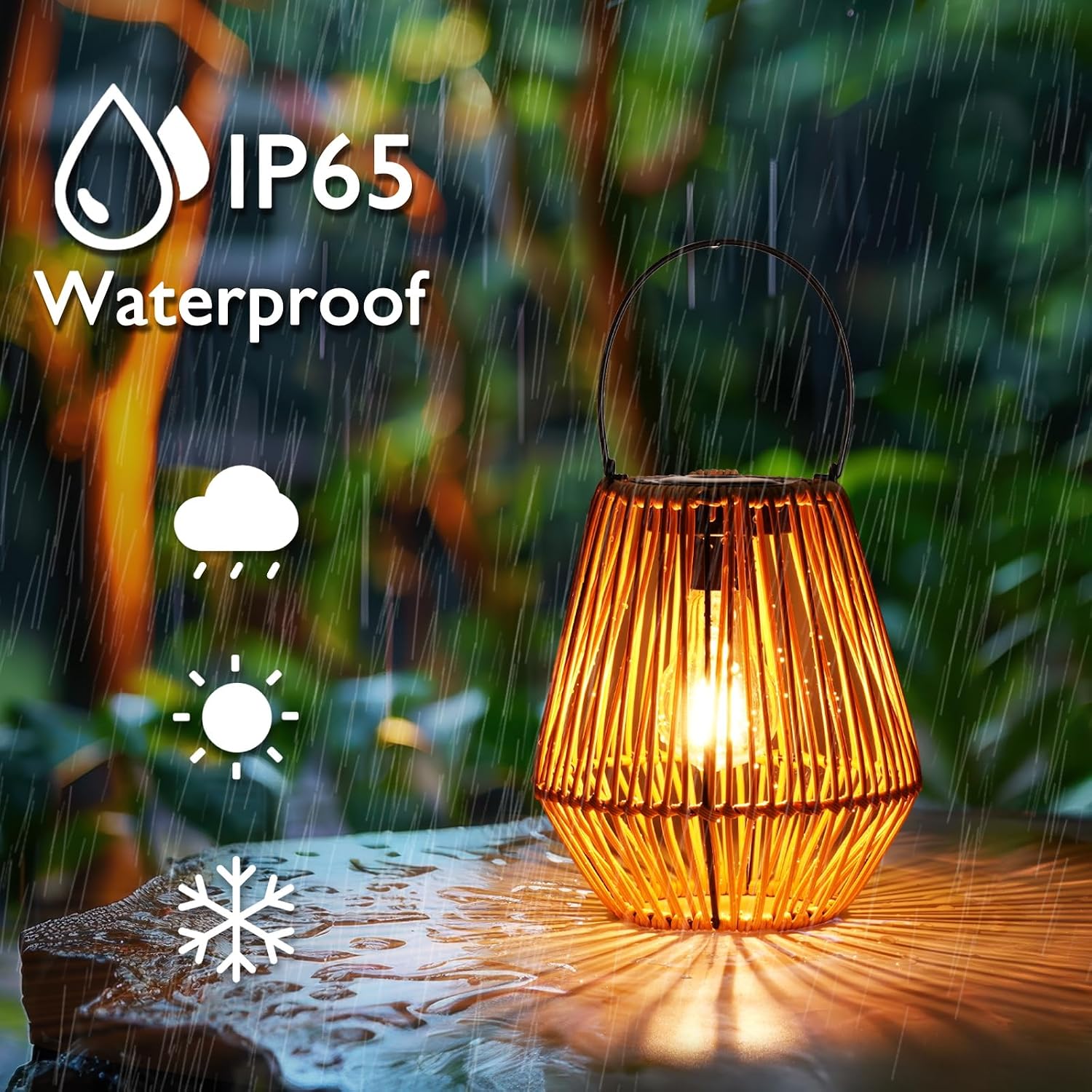 Waterproof Hanging Solar Lanterns 2 Pack