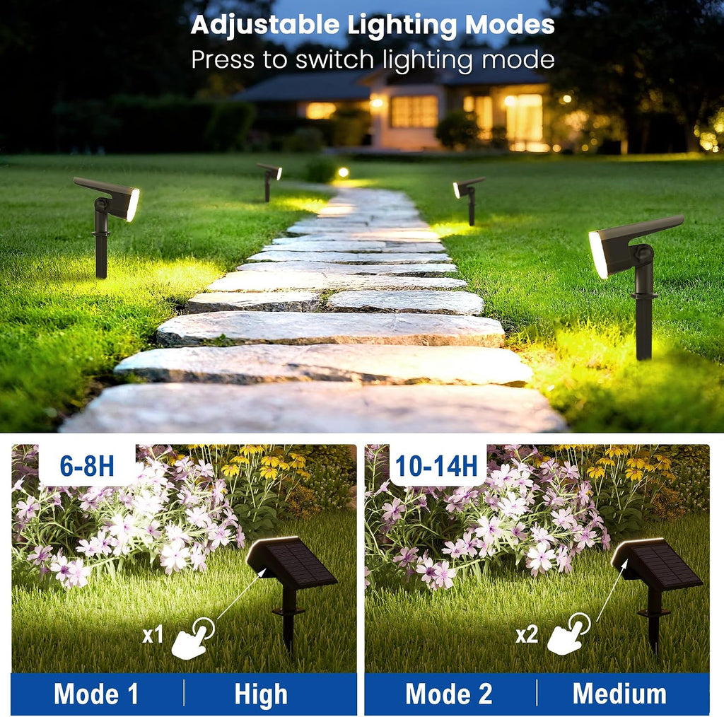 Lens LED Solar Spotlights 6 Pack