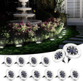 8 LED Solar Ground Lights 12 Pack