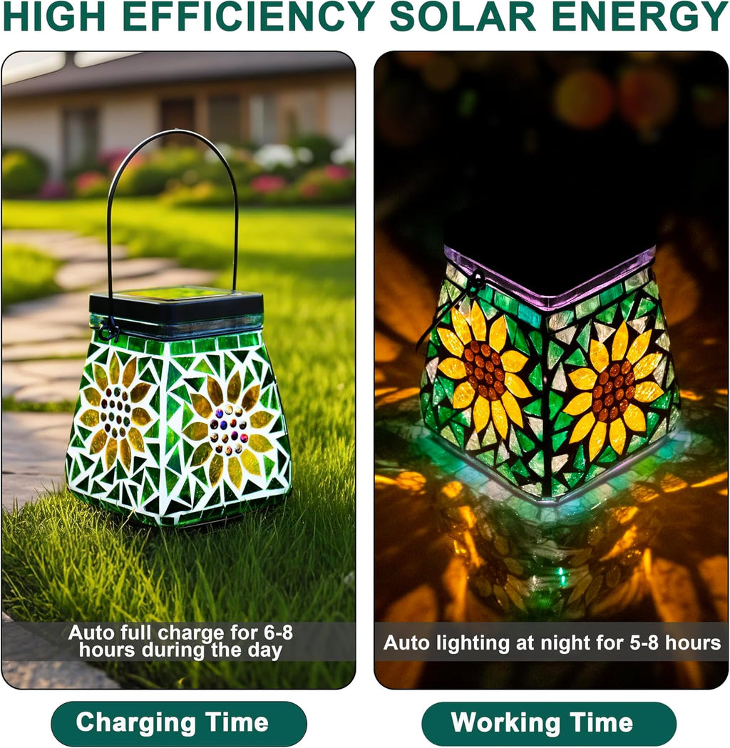 RGB Mosaic Solar Lamp Lantern